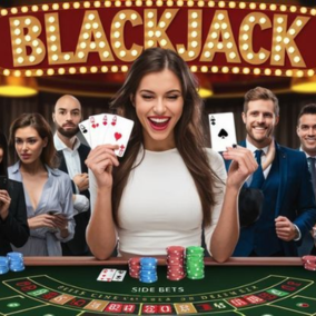 Betbhai9 blackjack player holding cards