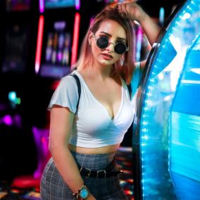 Betbhai9 slot games player at slot machine